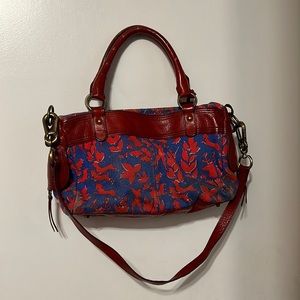 Hayden Harnett limited edition leather and canvas bag, handles/cross body strap